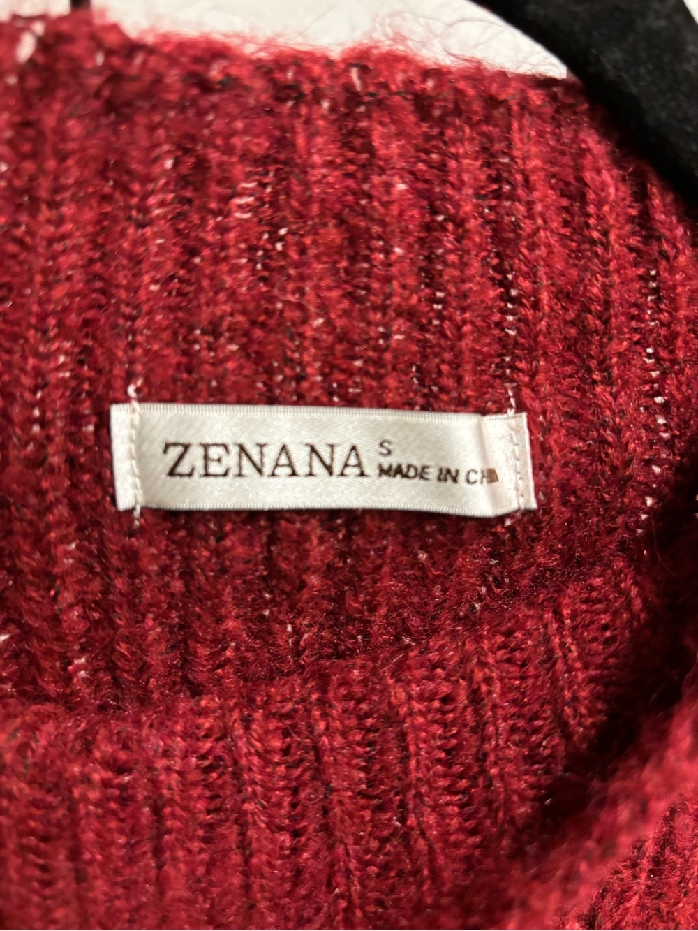 Zenana New Fall Sweater (S) Boutique Burgundy - Picture 3 of 4